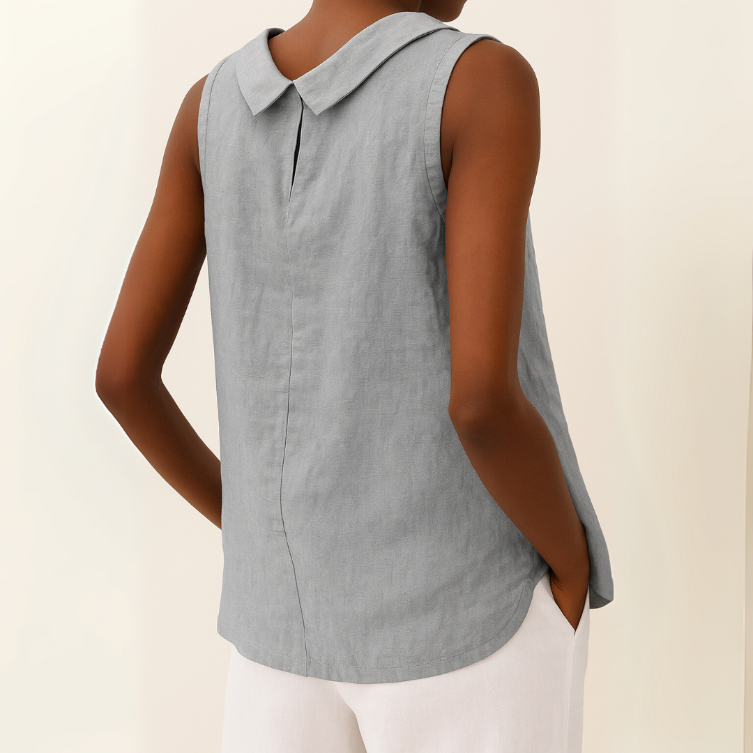 Camilla Sleeveless Roll Collar Top | Women's Top