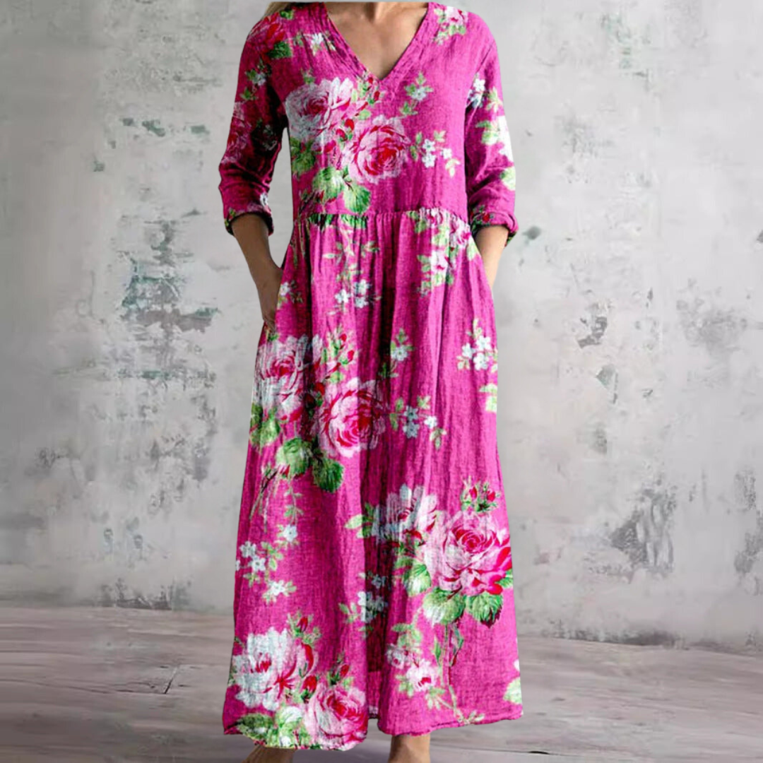 Floral Whimsy Boho Maxi Dress | Women's Fashion Dress